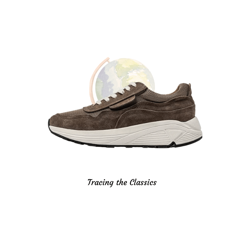 Airy Mesh Suede Chunky Sneakers Perfect for Street Wear and Jogging