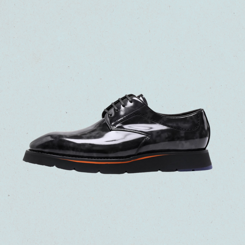 RegalStride Derby Shoes – Italian Black Leather Dress Shoes