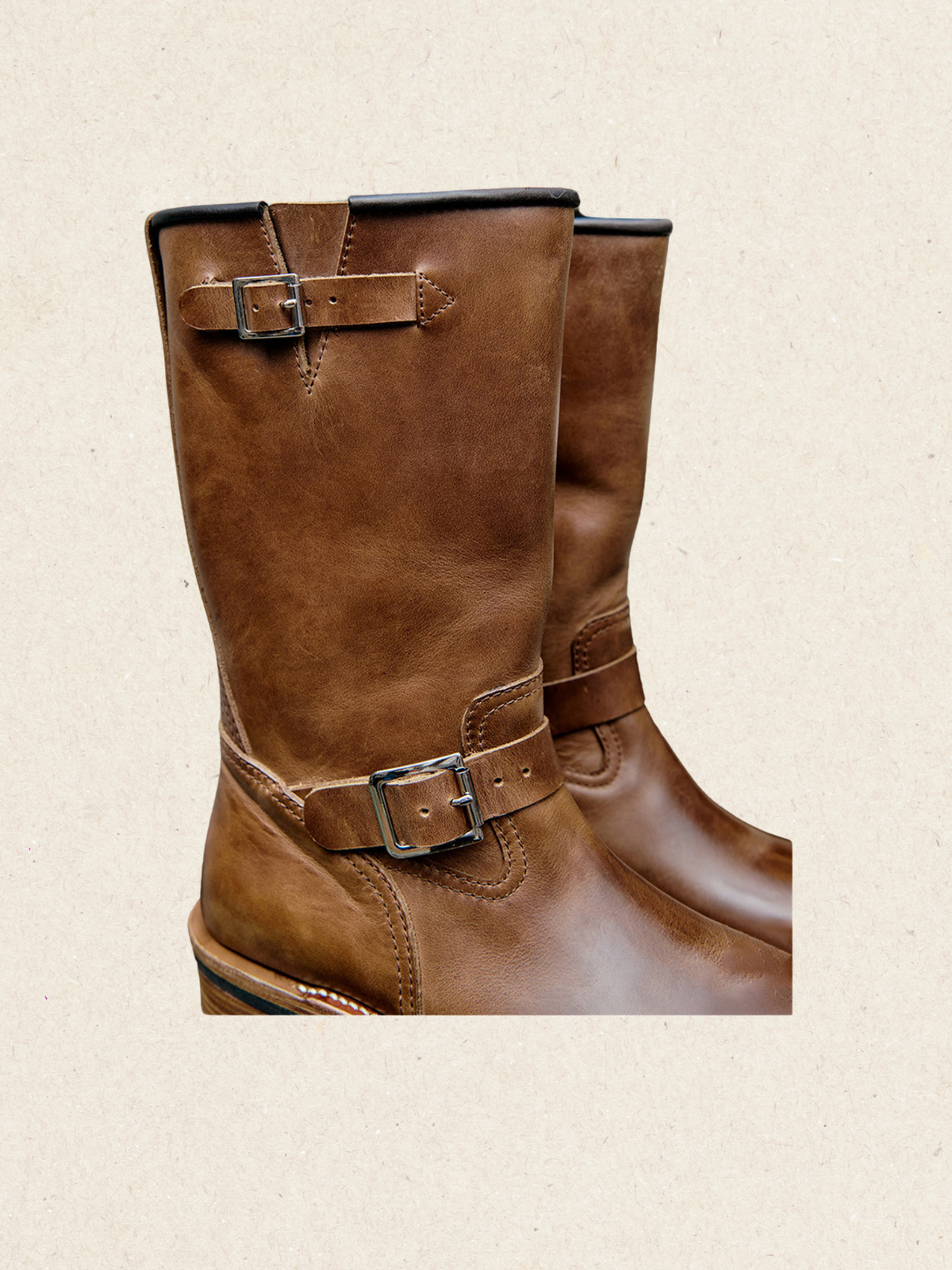 Classic Engineer Classic Engineer Boots | Tea-Core Waxed Leather, Moto-Ready Riding Boots