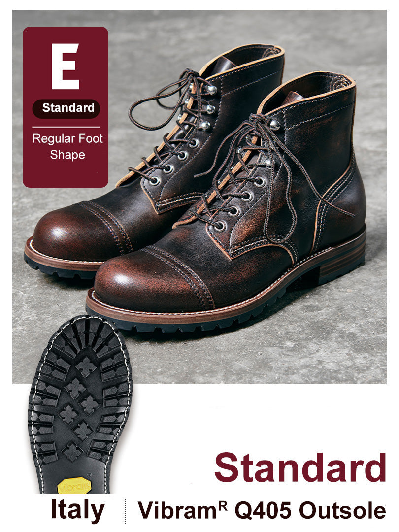 Heritage Work Boots | Black Work Boots with Moc Toe
