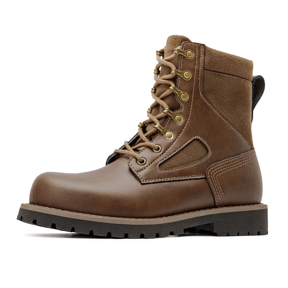 Retro Hardcore Combat Boots Men|Mens brown military boots