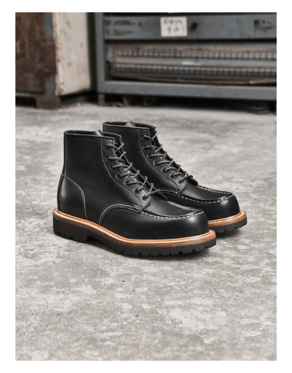 C.F. Stead Scout Boots | Vibram Sole, Goodyear Welt | Black Leather Wo