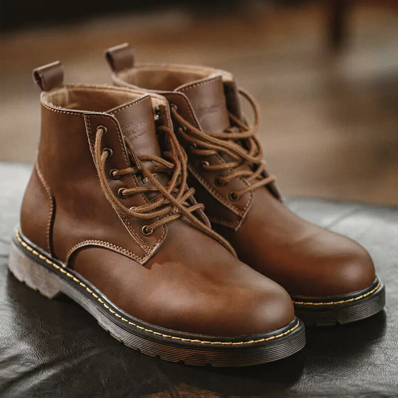 Leather Boots Mens Herren Boots Leder Brown Designer Herren Boots