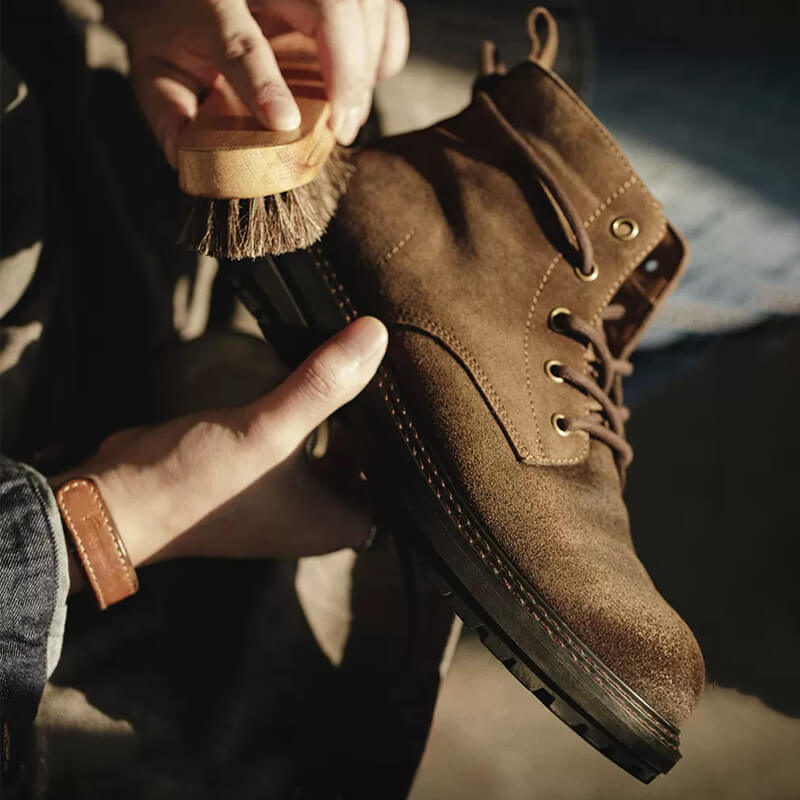 wool lined leather boots