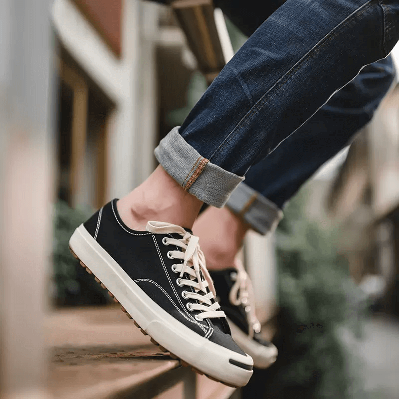 Smile Low Top Canvas Sneakers