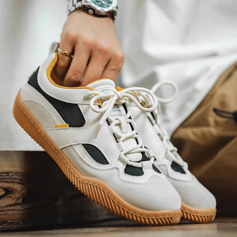 Step Back in Time with Notos 80s Mesh Retro Skate Sneakers for Men