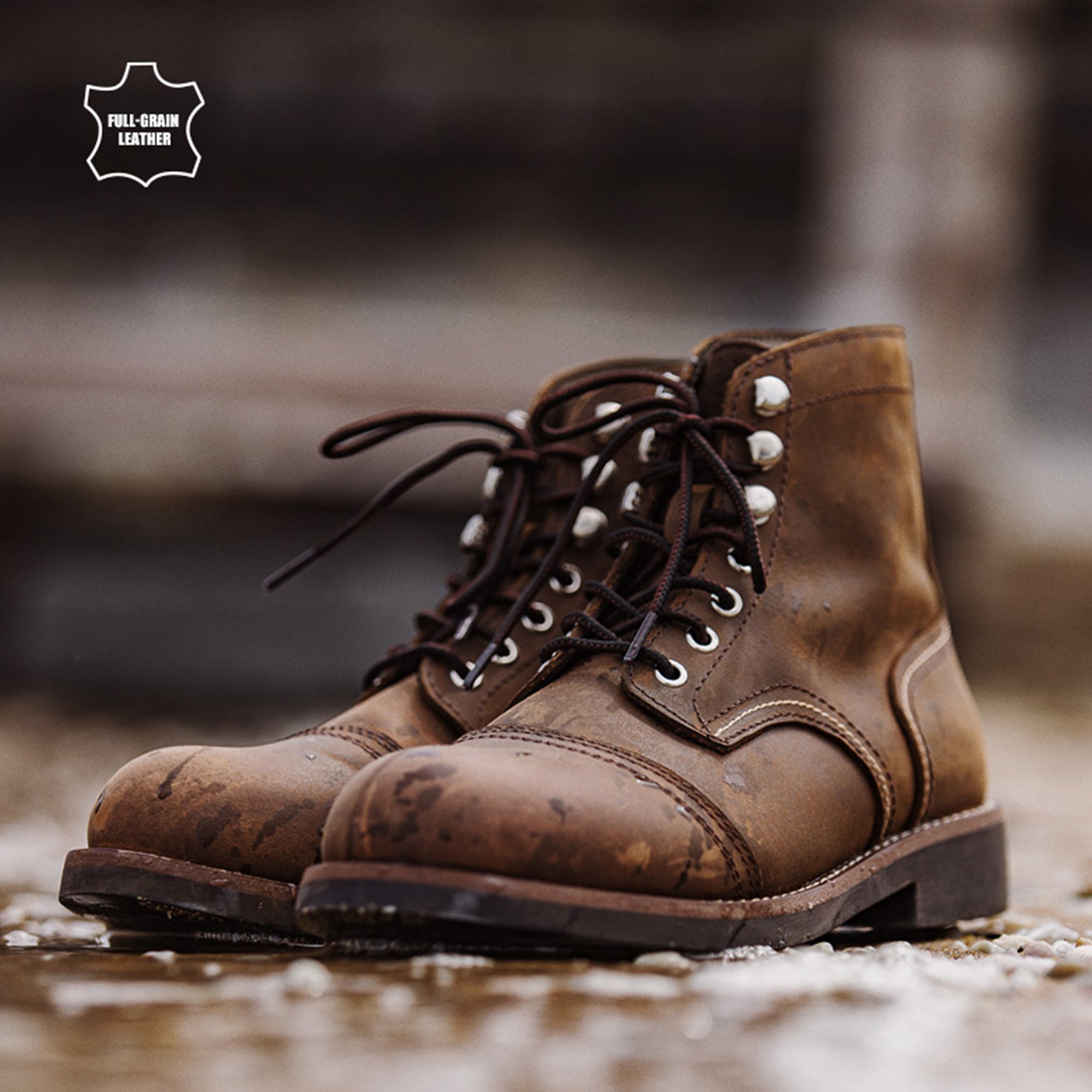 Crazy-horse Leather Airborne Boots| Retro Boots|vintage boots