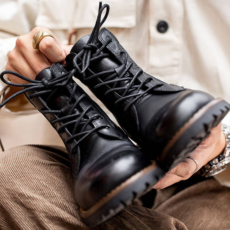 leather men boots