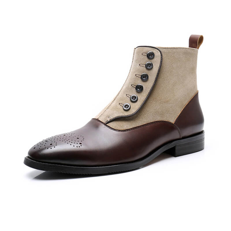 button boots mens for formal occasion