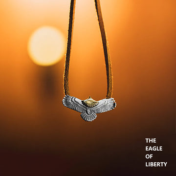 Indische Messing-Adler-Kreuz-Halskette für Männer