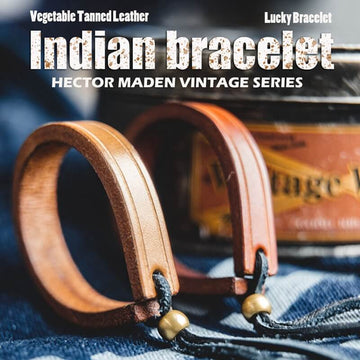 Indian vegetable tanned leather bracelet