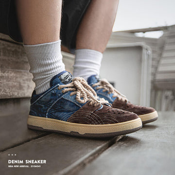 Denim Breathable Outfit Street Skate Sneakers